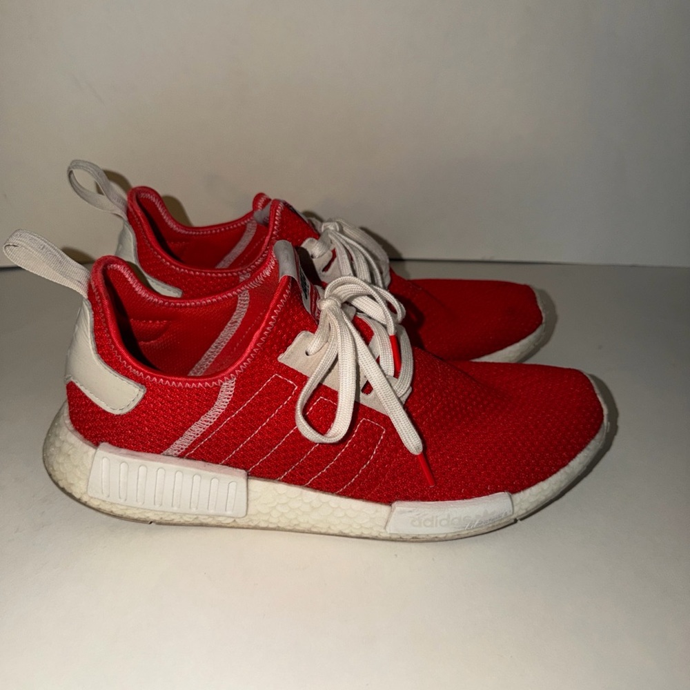 Adidas Red and White Athletic Shoes